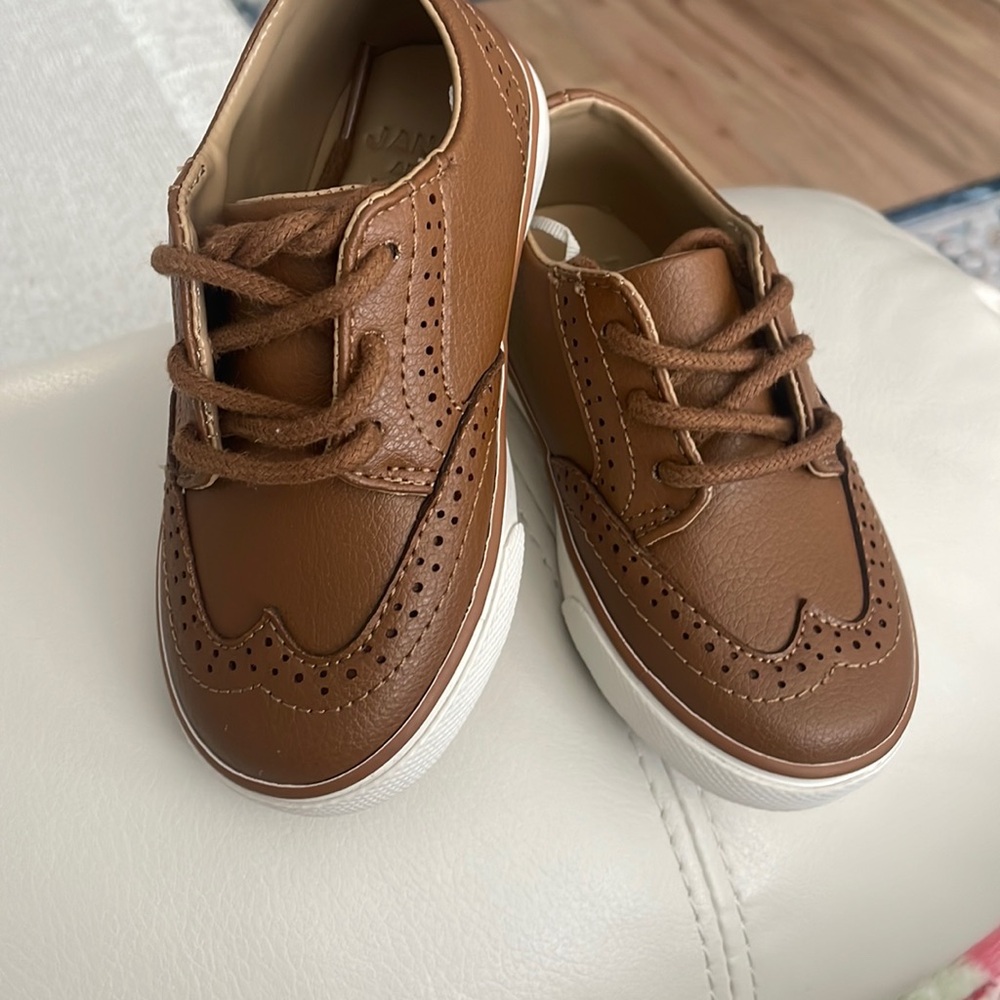 Janie and Jack Brown Oxford Baby /Toddler Shoes Size 7C (New)